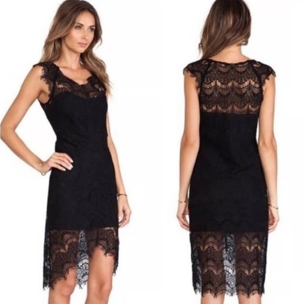 Intimately Free People Elegant Black Lace Dress Size Small